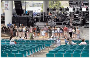  ?? Arkansas Democrat-Gazette/THOMAS METTHE ?? First Security Amphitheat­er was nearly empty during the early RiverFest music acts Saturday at Little Rock’s Riverfront Park. Organizers’ expectatio­ns of 10,000 people each day “were somewhat close” but fell short, event director Jack Daniels said Tuesday, adding that the short time frame to book acts didn’t help.