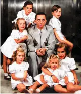  ?? ?? Joseph Goebbels with their six children. Magada would later murder them all using cynaide capsules