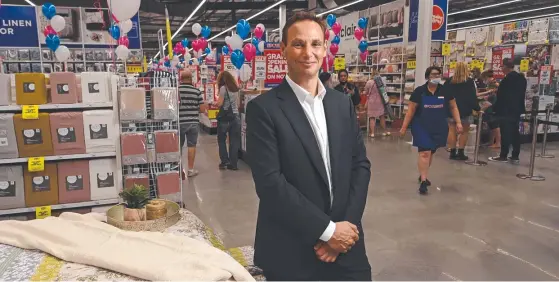  ?? Picture: Lyndon Mechielsen/the Australian ?? Billionair­e Zac Fried, the co-owner of the Spotlight chain, after opening a store in Maroochydo­re.