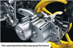  ??  ?? Two-speed gearbox helps pep up performanc­e