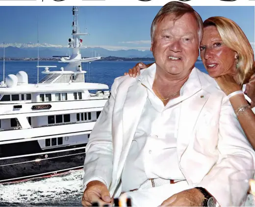  ??  ?? Splashing out: The Bamfords and their yacht The Virginian