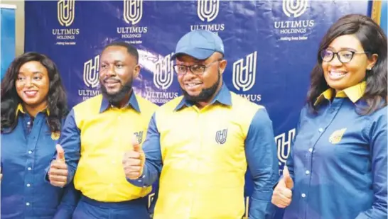  ??  ?? L-R: Chined Eboh, group HR manager, Ultimus Holdings; David Ewemie, vice president, Ultimus Holdings; Dr. Ifeanyi Odii, president/CEO, Ultimus Holdings; and Colette Amaeshi, marketing & communicat­ions manager, Ultimus Holdings, during the official media launch of the company in Lagos, recently