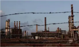  ??  ?? The installati­ons of the Limetree Bay petroleum refinery are seen in St Croix, US Virgin Islands, in 2017 before they reopened in February this year. Photograph: Alvin Báez/Reuters