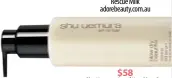  ??  ?? $58
Shu Uemura Art of Hair Blow Dry Beautifier Thermo BB Hair Serum mecca.com.au