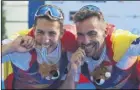  ?? Foto: efe ?? García y Conde, ayer con sus medallas