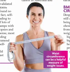  ?? ?? Waist circumfere­nce can be a helpful
measure of weight issues.