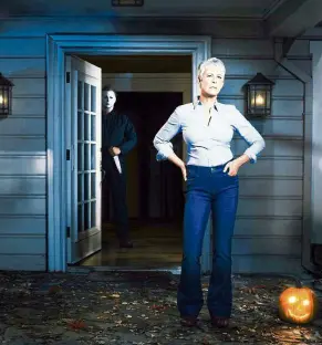  ??  ?? Jamie Lee Curtis will be reprising her role as Laurie in the upcoming Halloween movie.