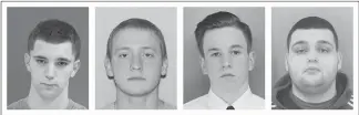  ?? BUCKS COUNTY DISTRICT ATTORNEY’S OFFICE VIA THE NEW YORK TIMES ?? The four victims are, from left, Dean Finocchiar­o, 18, Tom Meo, 21, Jimi Patrick, 19, and Mark Sturgis, 22.