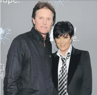  ?? JOHN SCIULLI/GETTY IMAGES ?? Bruce Jenner, with his ex-wife, Kris Jenner. The former Olympian has made an admission concerning his lifelong struggle with gender identity, generating both interest and questions.