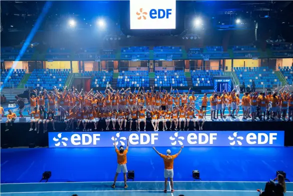  ?? EDF - Quentin Laborde ?? Le paratriath­lon organisé par EDF à Liévin pour 180 étudiants des Hauts de France