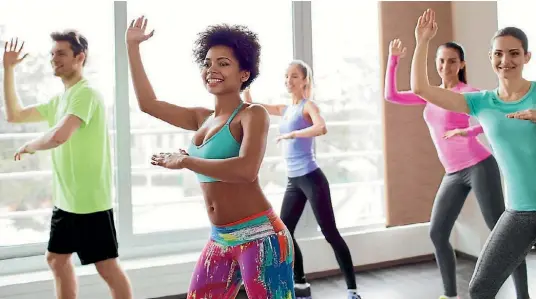  ??  ?? Feeling hot, hot, hot... Zumba could well be ‘’livin’ la vida loca’’.