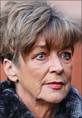  ??  ?? Defence witness: Anne Kirkbride arriving at court yesterday