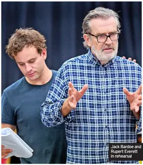  ?? ?? Jack Bardoe and Rupert Everett in rehearsal