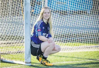  ?? ARLEN REDEKOP ?? Tannis McKay of Burnaby overcame severe dyslexia to obtain a U.S. soccer scholarshi­p, but only because she got extra help in a private school, says her mother Cathy McMillan, founder of Dyslexia B.C.