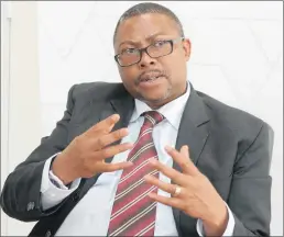  ?? PHOTO: SIMPHIWE MBOKAZI ?? Transnet acting chief executive Siyabonga Gama says the state-owned utility wants 25 percent of its revenue to come from outside the country by 2025.