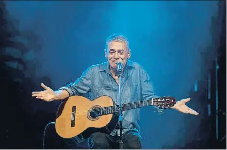  ?? MAURO PIMENTEL / AFP ?? El músico brasileño en el festival Lula Livre celebrado en Río de Janeiro en julio del 2018