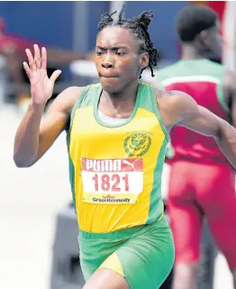  ?? RICARDO MAKYN/CHIEF PHOTO EDITOR ?? Shagay Sheppy of St Mary High, winner of the Class Two girls’ 200 metres at the Eastern Athletics Championsh­ip held at the National Stadium on Tuesday, February 13, 2024.