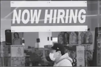  ?? ASSOCIATED PRESS FILES ?? California has officially recovered all of the 2.7 million jobs it lost at the start of the pandemic. State officials said, Friday, that the state added 56,700 new jobs, in October.
