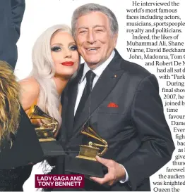  ?? ?? LADY GAGA AND TONY BENNETT