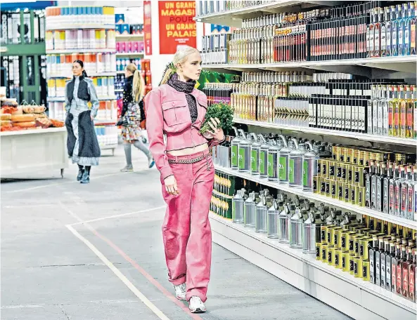  ??  ?? Chanel in aisle two… because you can be stylish and underslept