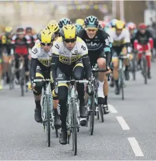  ??  ?? Riders taking part in the Tour de Yorkshire.