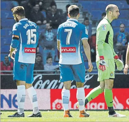  ?? FOTO: PEP MORATA ?? David López, Gerard Moreno y Pau López Los tres fueron fijos en el once perico de la pasada temporada