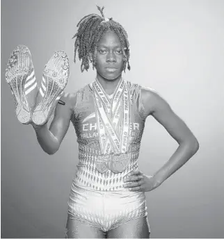  ?? MICHAEL LAUGHLIN/SUN SENTINEL ?? Ashantae Harvey of Hallandale High School was a 2019 Broward County Sun Sentinel girls track and athlete of the year. field