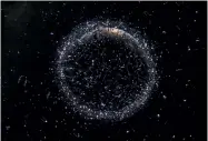  ??  ?? Space debris can travel at speeds of up to 17,500 miles per hour when orbiting the Earth