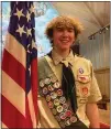  ?? COURTESY OF BARBARA ORMSBY ?? Wyatt McCafferty, a senior at Ridley High School, recently achieved Scouting’s highest rank of Eagle Scout.