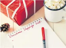  ?? 123RF ?? Keep a Christmas checklist handy to make sure you don’t forget anything this holiday season.