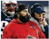  ?? CHARLES KRUPA / AP ?? Patriots players say defensive coordinato­r Matt Patricia takes a personal interest in them, even asking about their families.