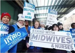  ??  ?? The public declared its support for nurses and midwives when they went on strike