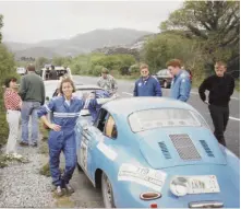  ??  ?? Below right: Mary Kane poses with her beloved 356