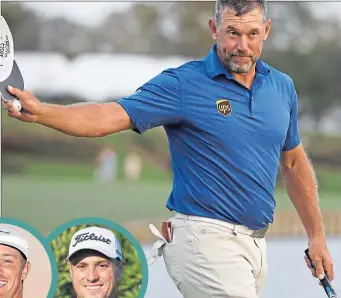  ??  ?? Lee Westwood has been pipped by Bryson DeChambeau (inset far left) and Justin Thomas (inset left) on the last two Sundays