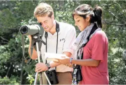  ?? PICTURE: TRACEY ADAMS ?? HIGH-FLIERS: Andrew de Blocq, 24, and Jessleena Suri, 25, who competed in an internatio­nal “Champions of the Flyway” competitio­n.