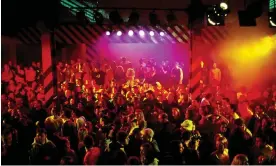  ?? People Photograph: Moviestore Collection Ltd/Alamy ?? ‘We couldn’t get New Order out of the DJ booth’ … the recreated Haçienda in 24 Hour Party