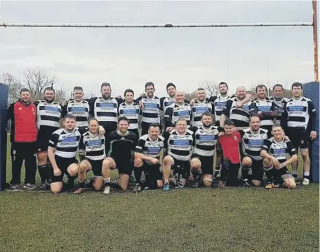  ??  ?? Houghton Rugby Club formed a guard of honour at fellow Boar Dan Turnbull’s funeral.