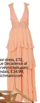  ??  ?? Maxi dress, £72, True Decadence at harveynich­ols.com; sandals, £34.99, deichmann.com