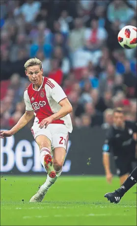  ?? FOTO: GETTY IMAGES ?? Frenkie de Jong (21 años) puede ser rival del Barça en la fase de grupos