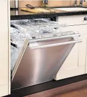  ?? Miele photo ?? This dishwasher’s stainless-steel exterior has a thin coating of glass for easier cleaning. The interior tub is also made of stainless steel.