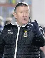 ??  ?? Annoyed Caley boss John Robertson