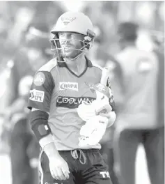  ??  ?? Warner hit 85 off 53 deliveries on his IPL comeback on Sunday. - AFP photo