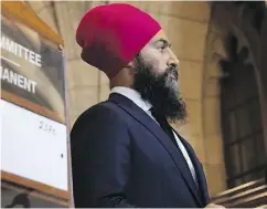  ?? ADRIAN WYLD / THE CANADIAN PRESS ?? From universal pharmacare to investment­s in housing to clamping down on tax loopholes that benefit “the rich,” NDP Leader Jagmeet Singh has been beaten to it by Justin Trudeau’s Liberals, John Ivison writes.