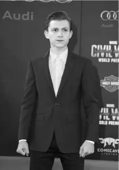  ??  ?? Tom Holland will play the lead in ‘Spider-Man: Homecoming’.