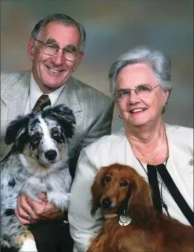  ?? FAMILY PHOTO ?? Grant McDonald and his wife Grace with their two dogs. Grant loved animals.