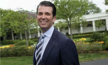  ??  ?? A lawyer said Trump Jr had worked cooperativ­ely with congressio­nal committee investigat­ions into Russian interferen­ce in the 2016 election. Photograph: Saul Loeb/AFP/Getty Images