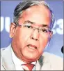  ??  ?? UK Sinha, chairman, Sebi