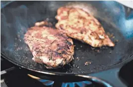  ??  ?? Quick-griddled chicken with herbs can include some combinatio­n of thyme, tarragon and oregano.