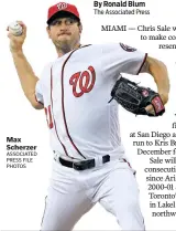  ?? ASSOCIATED PRESS FILE PHOTOS ?? Max Scherzer