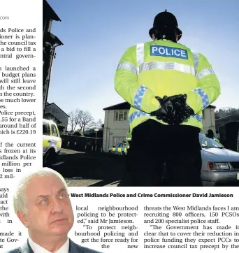  ??  ?? > West Midlands Police and Crime Commission­er David Jamieson